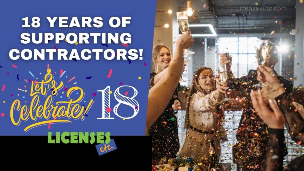 18 years Licenses Etc Anniversary 2025