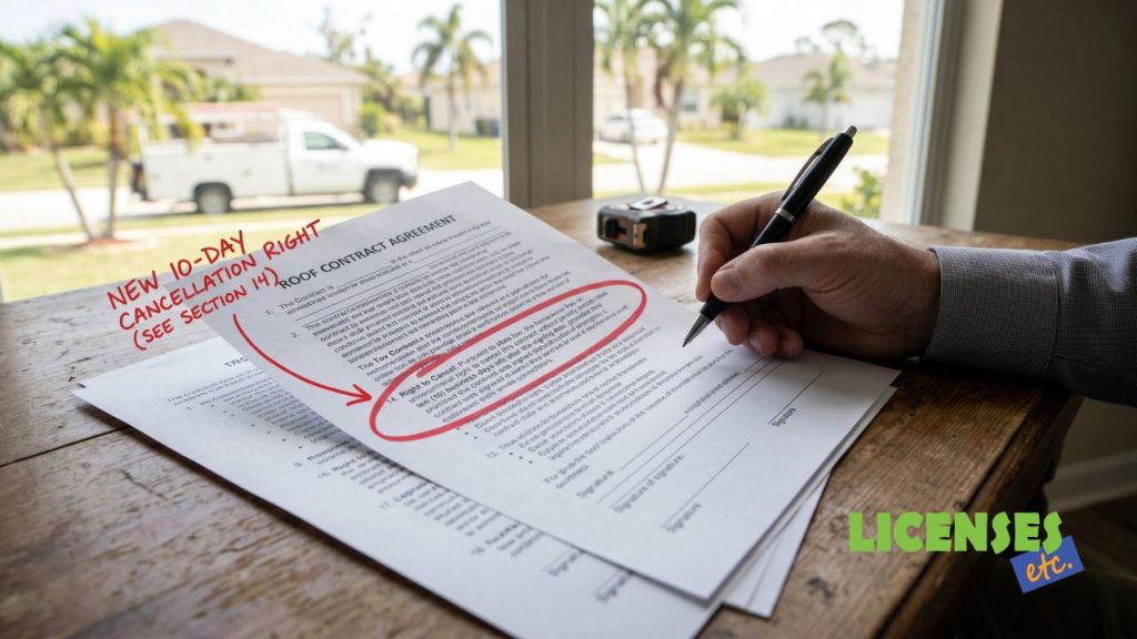 10 Day Roofing Clause in Contracts for Florida Contractors