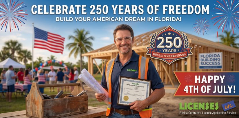 Happy 4th of July From LicensesETC Florida Contractor License Application Service Experts